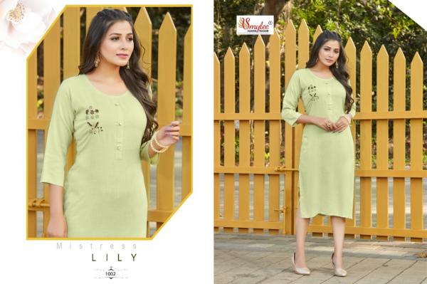 Smylee Lily Designer Rayon Festive Wear Kurti 